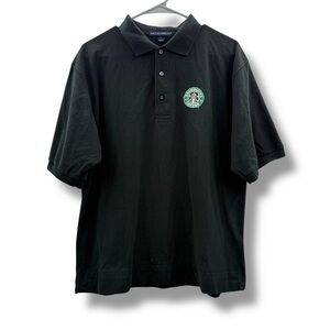 Starbucks Coffee Master Polo‎ Shirt Unisex Size Large Black Embroidered Work